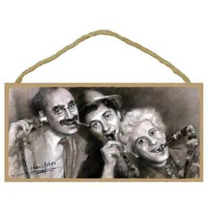 Collectible Marx Brothers 5" x 10" Wood Plaque Sign Gift